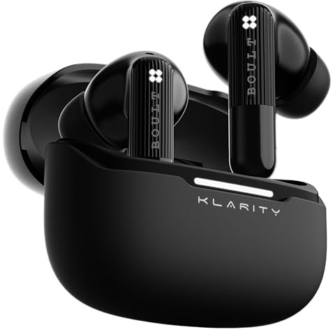 GOBOULT Newly Launched Klarity 3 6-Mic Hybrid ANC (Upto 50dB) in Ear Earbuds, Spatial Audio, Dual Device Pairing, 50H Battery, Wind Noise Reduction 6 Mic Calling, 13mm Bass Driver TWS (Obsidian Black)