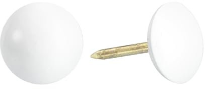 sourcing map Polsternägel, Nägel, Möbel, 11 x 17 mm, aus Karbonstahl, für Zuhause, Sofa, DIY, dekorative Nagelköpfe, Nägel, Weiß, 200 Stück