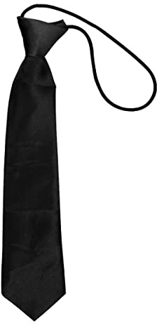 Lotsdonxia Children's Pre-Tied Necktie for Boys, Featuring an Elastic Neck Strap for Comfort, Ideal for Weddings, School Uniforms, and More (Black)