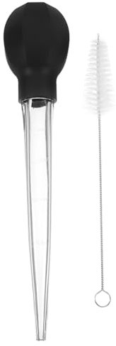 Ciieeo Baking Baster Liquid Suction Pump Turkey Baster Barbecue Basting Brush for Oils Seasoning Fluid Transfer Pipette Bulb Pipette Baking Liquid Measuring Tool