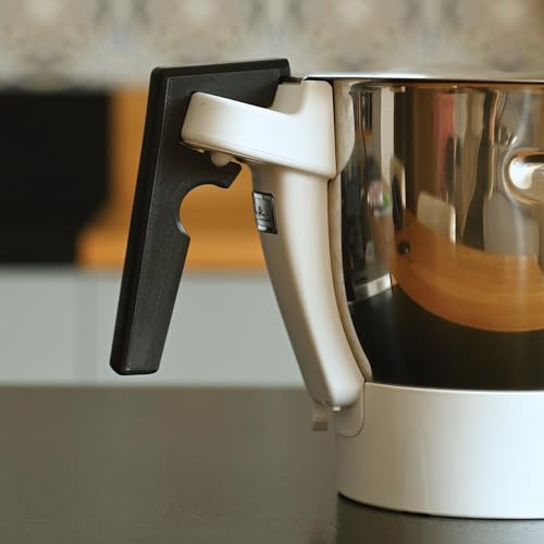 Quoti3D Poignée Amovible robot de cuisine – Compatible avec Moulinex Companion, i-Companion XL, Pro, Touch XL, Touch Pro – Prise Ergonomique et Sécurisée – Fabrication Française