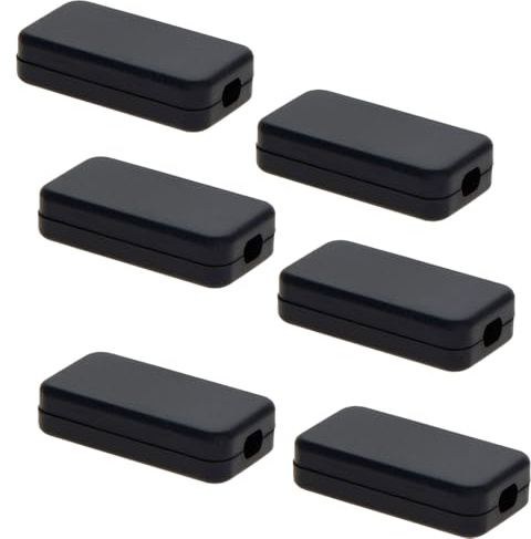 6 Stück Kunststoff-Projektbox, 10 x 20 x 11 mm, Mini-Abzweigdose, staubdichtes Gehäuse für Elektronik-, Strom-, Instrumenten-Projekte, Schwarz