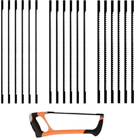 24 Pezzi Lama per Sega da Traforo, 10/15/18/20/24 Acciaio al Carbonio Lame Traforo127mm, Per Segare Legno Plastica Schiuma Metallo Morbido