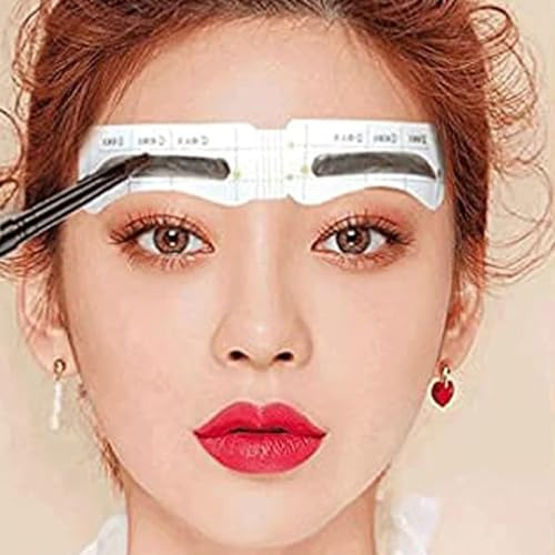 84/60 paires de maquillage pour sourcils - 12 styles - Outils de forme - Autocollants rapides - Guide d'aide aux sourcils - Pour femme (60 pièces)
