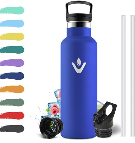 Botella Termica Niños 500ml, Cantimplora Termica con Pajita y Filtro, Aislamiento al Vacío de Doble Pared, Sin BPA, Reutilizable, a Prueba de Fugas, Termo para Niños, Deporte, Gimnasio, Escuela
