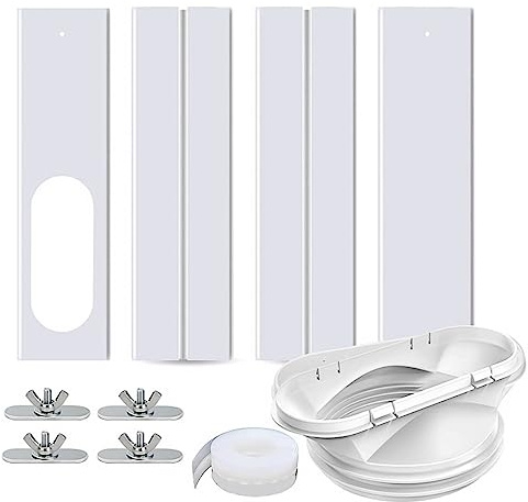 Kit de ventana de aire acondicionado portátil, sello universal para manguera de escape, kit de ventilación ajustable de PVC para ventanas correderas