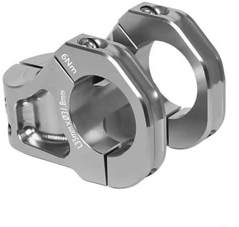 Aluminum Alloy Bike 35Mm Stem, Bike Stem With Four Bolt Clamp, With 28.6mm Front Fork Stems, For AM/For DH Bikes (Silver)