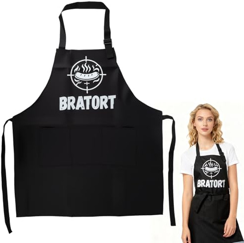 sofun Lustige Grillschürze für Männer – Kochschürze Herren wasserdicht mit Taschen, Universalgröße für BBQ & Küche, Geschenk für Papa/Freund zum Vatertag/Geburtstag