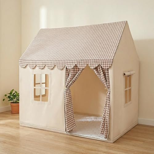 Wilwolfer Tienda de campaña para niños Interior: Tienda de Princesa con Alfombra Acolchada, casa de Juegos para niños pequeños Grandes para niñas y niños, Tienda de campaña para niñas, Juguete para