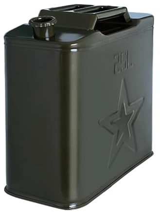 Contenedor de Metal con Pico y Asa, Ideal for Camiones, Coches y Motos. Bidones de Gasolina, Ideal for Viajes Al Aire Libre(25L)