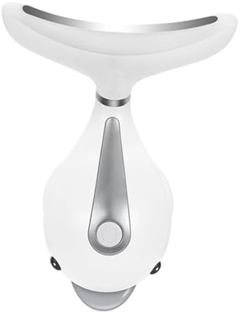 Dispositivo Anti Rughe USB Ricaricabile per Collo Bianco Abs PC | Tre Modalità, Massaggio a Onde Sonore, per Cute Secca, Formato Compatto