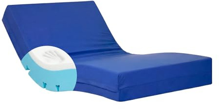 Duérmete Online - Colchón Viscoelástico de Alta Resiliencia Ignífugo, Colchones Geriátricos con Funda Impermeable, Higiénico y Duradero, 90 x 190 cm