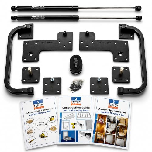 Full (Double) Size DIY Murphy Bed Hardware Kit – Vertical Wall Bed Space-Saving - Budget-Friendly DIY Setup - Made in USA - Hide Away Design Murphy Bed Hardware - Bed Lift Mechanism
