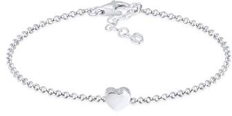 Elli Armband Damen mit Herz Anhänger Basic in 925 Sterling Silber