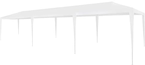 vidaXL Tente de Réception 3x9 m PE Blanc Tonnelle Pavillon Chapiteau de Jardin