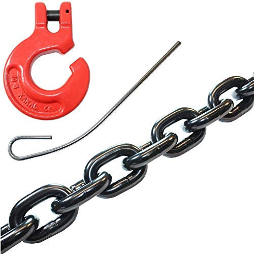 Forstkette Rückekette 8mm 4000kg Güteklasse 8 Rundstahlkette Würgeketten Schleifketten (2,5 Meter)