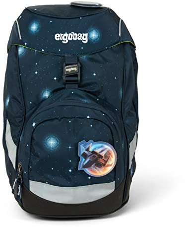ergobag Prime Backpack Single Zaino, Unisex Bambini, Blue Galaxy Glow, 20 L