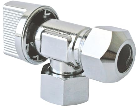 SOMATHERM FOR YOU - Robinet de WC 1/4 de tour équerre Ecrou Prisonnier 12/17 - Raccordement bicone pour tube Cuivre Diamètre 10mm, cuivre existante de D10mm
