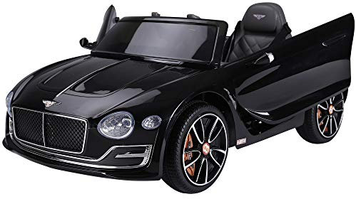 HOMCOM Bentley GT Licensed 12V Electric Car for Kids, Kid's Electric Ride on with Remote Control, Ride on Car with LED Lights, Music, for 3-5 Years, Black