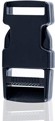 sunmondo Steckschnallen 2 Stück 25mm - Steckverschluss, Kunststoff Klickverschluss, Klippverschluss, Steckschließer, Steckschnalle, Ersatzschnalle, Buckle für Rucksack, Klippverschlüsse für Rucksack