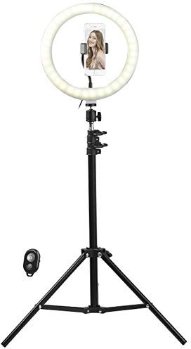 Anneau Lumineux LED Ø 26 cm avec Support pour Smartphone et trépied [Somikon]