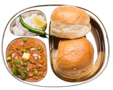 WG inc Rostfritt stål 3 fack oval tallrik, Thali, rörbricka, middagstallrik, pav bhaji-tallrikar, frukosttallrikar, sugtallrikar, barnmiddagstallrikar, flera storlekar för alla användningsområden (liten)