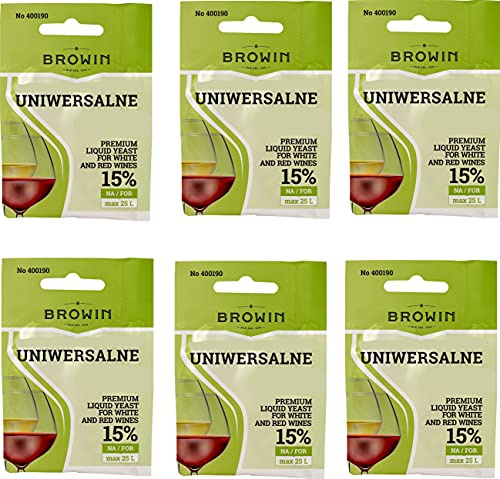 6 x 20ml Weinhefe Gärhefe - flüssig Hefe Reinzuchthefe Gärung Obstwein Hefe Universalhefe