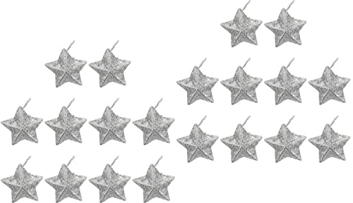 Artibetter 48 Stücke Weihnachtsbaum Ornament Glitter Fünf- Spitzer Stern Anhänger Weihnachtsbaum Hängende Sterne Dekor Festliche Verzierungen für Weihnachtsbaum Urlaub Home Decor 5Cm Splitter