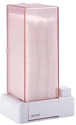 Distributeur automatique de tampons de coton, support carré en coton, boîte de rangement amovible, anti-poussière rectangulaire, réutilisable, distributeur de cotons en plastique, fournitures