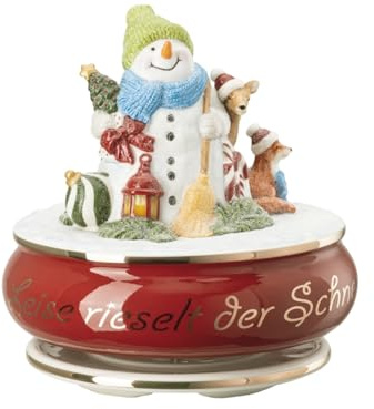 Hutschenreuther 02451-727210-27411 Weihnachtslieder Leise rieselt der.. Porzellan Spieldose, 13,60 cm x 14,10 cm
