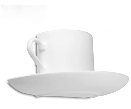 Vetrineinrete® Applique in gesso a forma di tazza da caffè lampada a parete verniciabile attacco g9