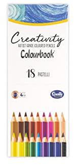Colourbook Creativity - Stand Box da 18 Matite A Pastello Colorate