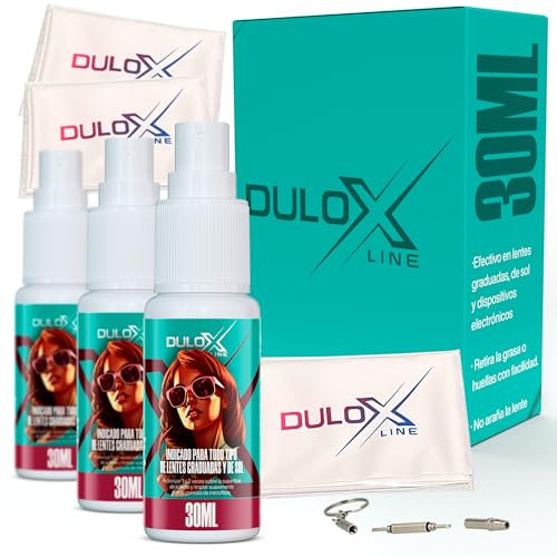 Kit Spray Limpiador Gafas (3 X 30ML) + 3 Gamuzas Microfibra 18X18CM + Destornillador – Pack Limpia Lentes (3 X 30ML) + 3 Paños de Microfibra + Destornillador + Pack Bolsillo Limpieza Lentes 3 x 30ML