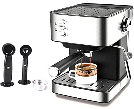 Macchina Per Caffè Espresso, Macchina Da Caffè Combinata All-in-one Da 850 W Con Serbatoio Dell'acqua Rimovibile Da 1,6 Litri E Montalatte a Pressione Da 15 Bar, Per Espresso, Cappuccino, Latte
