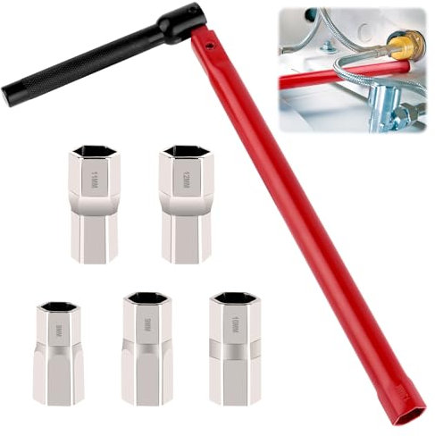 MXTIMWAN Chiave Rubinetto Lavello, Chiavi a Bussola, Wrench Sink Faucet, Chiagne, Chiave per Dadi Rubinetti, Utensile per L'installazione dei Rubinetti 8-13 mm