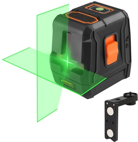 TODOT Niveau Laser, Laser Croix Vert 30m, Auto-Nivelant Laser Vert à Ligne Croisée Verticale et Horizontale, IP54 Etanche, Batterie Incluse, SC-L07G