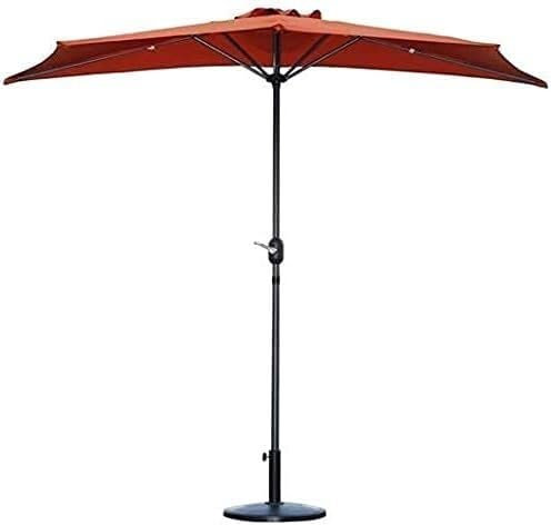 CCYENG Strandschirm, Gartenschirm, Terrassen-Halbschirm, Wandschirm mit 5 Streben und Kurbel, Sonnenschutz für den Außenbereich, Balkon, Café, Tür, Markt, Garten, Son