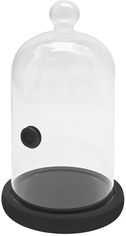 MDEOOSKY Campana para ahumar con base de madera, accesorio para infusor de humo, para postres alimentos y bebidas, cúpula de cristal clásica para pistola de ahumado y cócteles