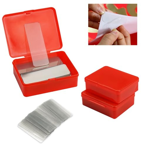 180 Pezzi Nastro Biadesivo Trasparente, 5 x 1,8 cm Adesivo Forte Senza Tracce, Pads Adesivi Lavabili, Multifunzione Nastro Biadesivo extra forte, Pads Adesivi Doppio Sided Rimovibili (3 Scatole)