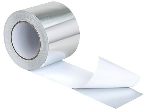 ISOLATECH Nastro Adesivo in Alluminio 100mm x 45m - Nastro Sigillante Termoresistente per Isolamento, Coibentazione e Riparazione di Tubi, Condotti e Cavi