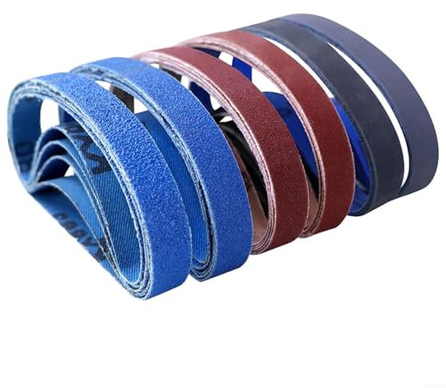 Hasaller Kit nastro abrasivo Nastro abrasivo Nastri abrasivi in zirconio Kit di nastri abrasivi in allumina Kit di nastri abrasivi di ricambio per levigatrice a disco a nastro da banco