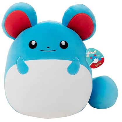 Pokémon Pokemon Squishmallows - 35cm Marill - 14 inch Blue/White Stuffed Plush Toy - Official Toy for Children 2+ Years.