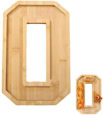 Hayaww Wood Serving Platter Number Shape Snack Storage Tray Wooden Number Charcuterie Tray for Anniversary Birthday Decoration Reusable Fillable Sweets Candy Box Wooden Fruit Charcuterie Tray (0)