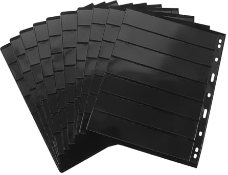 HOMSFOU Álbum Para Coleccionar y Monedas 10 Hojas Transparentes Pvc Doble Cara Portamonedas Reutilizables Para Coleccionistas Almacenamiento Protegido