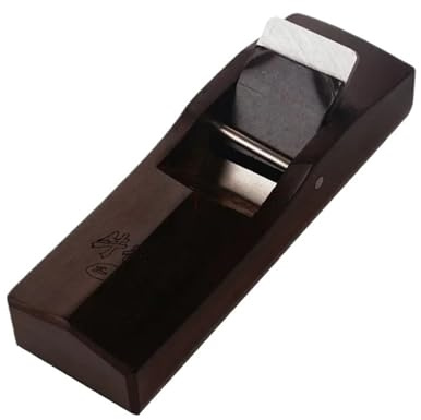 Cepillo de mano inspirado – Cepillo de precisión para madera de ébano con hoja de acero HSS para suavizar los bordes de manera uniforme (180 mm)