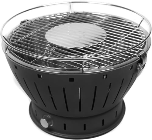 Barbecue portable Mapa Grill - Charbon de bois - 35cm de diamètre - sans fumée (Gris anthracite)
