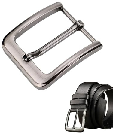 JUKOTA Gürtelschnalle Herren,Metall Belt Buckle,Poliert Gürtelschnallen 40mm,Einzelne Zinken Quadratische Gürtelschnalle,Men's Belt Buckles,Klassische Ledergürtel Ersatz,für Men Ersatzschnalle