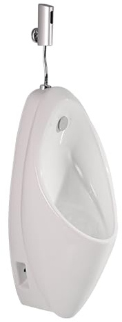 Smart - Orinatoio da parete da uomo con sensore di scarico, ideale per bagni pubblici, hotel e centri commerciali, design moderno grigio e bianco per il bagno