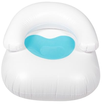 GRIRIW Sofá Inflable Portátil de PVC con Respaldo Sillón Lounge Ligero y Plegable para Interiores Diseño Minimalista Azul Fácil de Limpiar y Montar Minutos