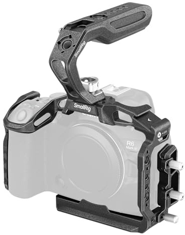 SMALLRIG R6 Mark III Cage “Black Mamba” Handheld Kit for Canon with Top Handle, Full Cage, Cable Clamp for HDMI & USB-C - 5960